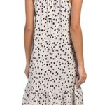 Terzo Millennio Italy Women’s Size L M Tan Brown Spots Linen Tiered Shift Dress Size L Photo 1