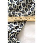 Lulus  Bright Alright Ivory Blue Print Romper Surplice Bodice Open Back Sz XL Photo 5