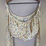 Sabo Skirt Cayenne Long Sleeve Yellow Floral Top size Medium NEW $58 Photo 7