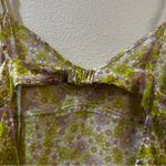 ZARA Satin Slip Dress Womens Size Large Printed Sleeveless Floral Midi Photo 11