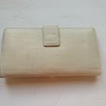 YSL Yves Saint Laurent Vintage Cream Leather Long Wallet Gold Hardware Photo 3