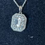 Zales  Silver and White Gemstone Necklace Photo 1