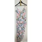 Elliatt  Wilhelmina Floral Print Ruffle Chiffon Maxi Dress in Pink Multi Size XL Photo 3