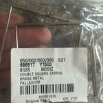 Saint Laurent  Double Square Hoop Earrings in Metal Photo 6