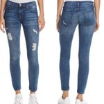 Current/Elliott  Jeans Size 27 The Stiletto‎ Distressed Skinny Cropped Ankle Blue Photo 14