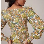 Anthropologie  Rayna Relaxed Smocked Blouse in Yellow & Orange, Sz XL Photo 2