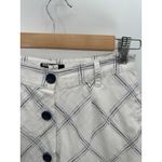 Urban Outfitters BDG White Navy Blue Windowpane Pencil Skirt Size 4 Academia Preppy Career Office Photo 3
