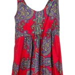 Tibi Silk Boho Dress Red Paisley Print Size 2 Photo 11
