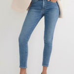 J.Crew Denim High Rise Toothpick Skinny Jeans Blue Birch Wash Stretch Size 28 Photo 0