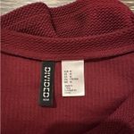 Divided Maroon peplum top Photo 2