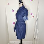 J.Crew  Chambray Belted Dark Wash Shirt Dress Size Extra Small Photo 9