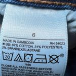 Old Navy  Power Slim Straight Blue Jeans Womens 6 Distressed Mid Rise Rips Casual Photo 3