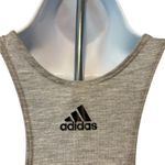 Adidas  Women's Heather Gray Open Back Tank Top Medium Photo 4