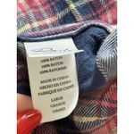 Rails Hunter Plaid Flannel Button Down Shirt Womens Large Purple Pink Blue White Photo 4