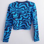 ZARA Long Sleeve Cropped Sweater Retro Heart Photo 5