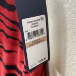 Rachel Roy Anja Red Tiger Print Ruched Midi Dress Size 12 Photo 5