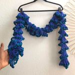Blue green tassel ruffle boho hippie indie cottagecore scarf #festival #y2k #fairycore Photo 0