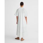 Madewell  Poplin Splitneck Midi Shirtdress White Size Large NWT Minimalist Luxe Photo 2