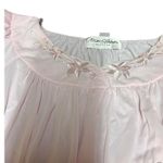 Miss Elaine Classics Pink Nylon Nightgown Medium Embroidered NWT Photo 3