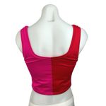 Terez  Red Pink Colorblock Scoop Neck Activewear Fitness Yoga Gym Tank Top Size S Photo 1