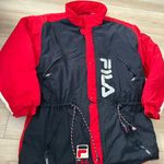 FILA Vintage  Jacket XXL Red Black Nylon Puffer Coat Winter‎ Sportswear Photo 0