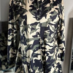 Source Unknown Elegant Black, cream, & green camouflage Long Sleeve Dress Photo 0