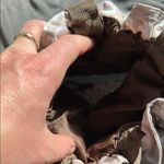 Chic Brown and White Drawstring Bag Tan Photo 1