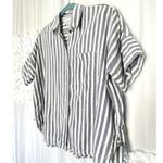 Madewell  Daily Shirt Button Front Blue White Stripe Women's Size XS Photo 6