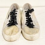 Golden Goose Womens Size 37/US 7 White Pink Glitter Distressed Low Top Sneaker Photo 1