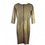 XOXO Metallic Gold Goddess Foil Bodycon Dress Mob Wife Glam Party Vegas Photo 1