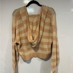 Billabong Mas Amor Peach and Cream Striped Hooded Sweater Photo 3
