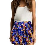 Label Noir Vintage Purple Floral Tropical Baggy Shorts Womens Medium Photo 0