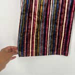 Hiatus Multicolor Striped Velvet Crossover V-Neck Wide Leg Jumpsuit Size XL Photo 7