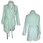 Victoria's Secret Angel Short Robe Belted Ultra Soft Plush Mint Green Size M/L Photo 9