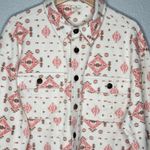 Simply Southern  Shacket Flannel Jacket Womens L Pink White Aztec Western Cozy Photo 9