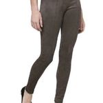 Andrew Marc Slimming Ponte faux suede pull on high waisted leggings Photo 0