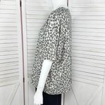 Quiet Storm  Leopard Print Knit Short‎ Sleeve T Shirt Beige Black Small Photo 1