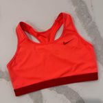 Nike Dri-Fit Swoosh Racerback Sports Bra Women's Large Orange Non Padded Workout Photo 0