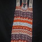 Chesley M Orange Striped Retro Maxi Dress Size M Photo 1