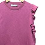 Bishop and Young  Uptown Flutter SleeveTee Shirt Size Large in Raspberry Photo 4
