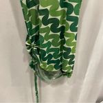 NWT y2K style funky green swirl sheer mesh open back strappy dress oversized top Photo 7