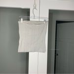 Madewell NWT x Aimee Song Ribbed Shimmer Tube Top Vapor Grey Photo 2