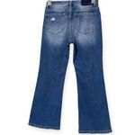 RISEN women’s size 7/28 button fly jeans favorite day mid rise cropped flare Blue Photo 3
