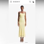 Bardot  - Elegant Yellow Lace Midi Dress Photo 1
