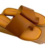 Lucky Brand Women's Vayleri Leather Slide Toe Ring Brown Sandals, size 9.5 Photo 1