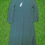 Talbots  Green striped dress with 3/4 sleeves Size Small Photo 0