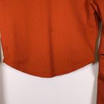FP Movement Free People Orange Ribbed Long Sleeve Size MED EUC #2795 Photo 1