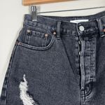 PacSun Ultra High Rise Vintage Shorts Womens 28 Washed Black Button Fly Festival Photo 3