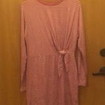 Francesca's Size Medium Tie Front Pink and White Dress. Photo 5