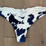 We Wore What  Delilah Bikini Bottom Cowhide Navy Blue‎ M Photo 1